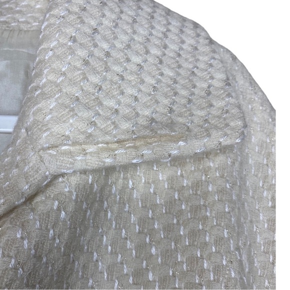 Ann Taylor Creme Colored Tweed Blazer Size 6 Retails  198$ It’s NEW - Picture 4 of 8